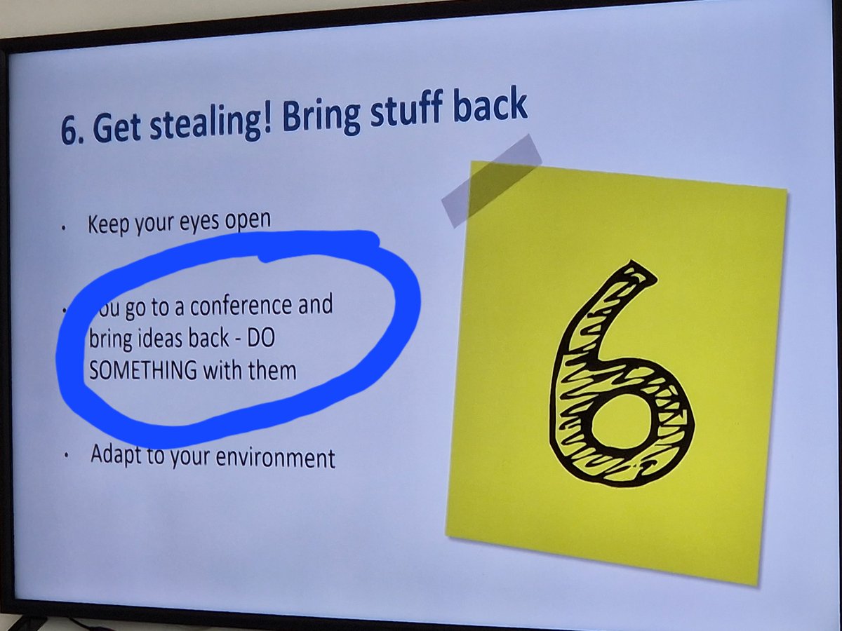 Lou_Conway_'s tweet photo. I'm so inspired and realise I've probably done some research already in my day to day role! Number 6 - I 'stole' an idea from @talisinsight conference 2022 and implemented at @uhlr which was well recieved by students. 
#sharingbestpractice
#EveryoneAResearcher23 
#ILskills https://t.co/tVW2d8TwL3