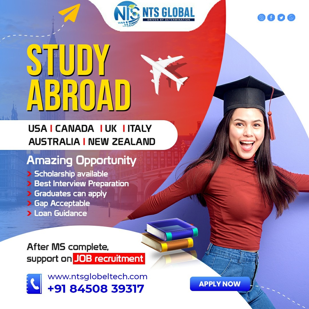 NTS_Global's tweet photo. Take your education to the next level by studying abroad!

After MS completes support on Job Recruitment

Contact us: +91 8450839317
visit us: https://t.co/aYBpBPinpw

#ntsglobaltech #ntsglobal #industryexperience #AbroadEducation #UK #USA #Canada #Italy #Australia #NewZealand https://t.co/K7Qn1C3cqN