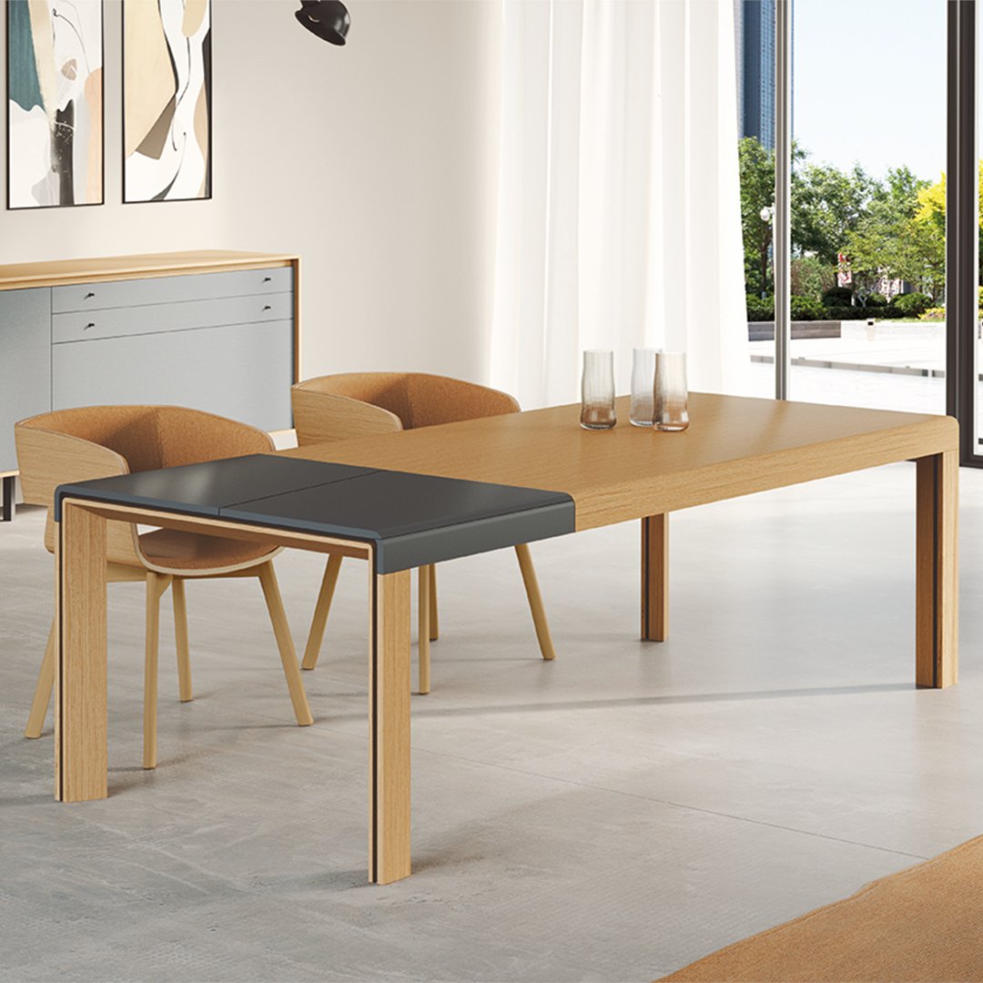 ruizysanchez's tweet photo. Nuestra mesa #Volga es perfecta para comedores pequeños por su diseño ligero y la opción de estirarla.  
#mesas #mueblesmodernos #diseño #fabricantes https://t.co/mlUsUKZWEj