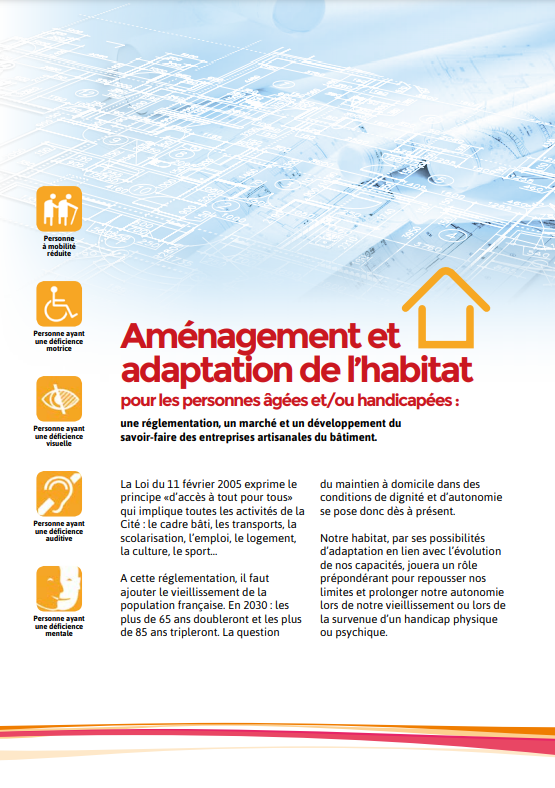 #artisans #séniors : vous souhaitez en apprendre plus sur l'aménagement et l'adaptation d'un logement pour les personnes âgées et/ou handicapées ? Consultez notre plaquette dédiée à cette adresse : ow.ly/YE0H50E8ia6