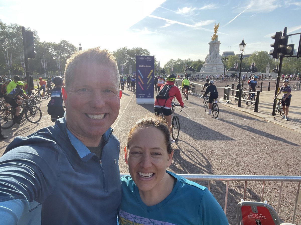 @RideLondon So glad we happened upon this during our trip to London!  1000’s of cyclists converging on Buckingham palace was a sight to see!  As EHS Leader for a Ford Supplier and an Active Transportation Advocate, this was a serendipitous  connection of my work and passion.