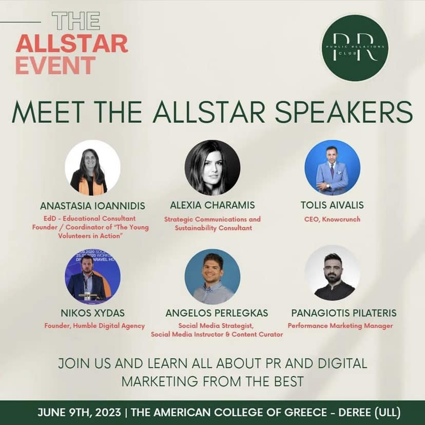 aivalis's tweet image. Σήμερα 9/6, 15:00, Deree - The American College of Greece, PR Club.

Πώς το digital marketing άλλαξε για πάντα το PR &amp;amp; communication.

#digitalmarketing #digitalpublicrelations #digitalcommunication