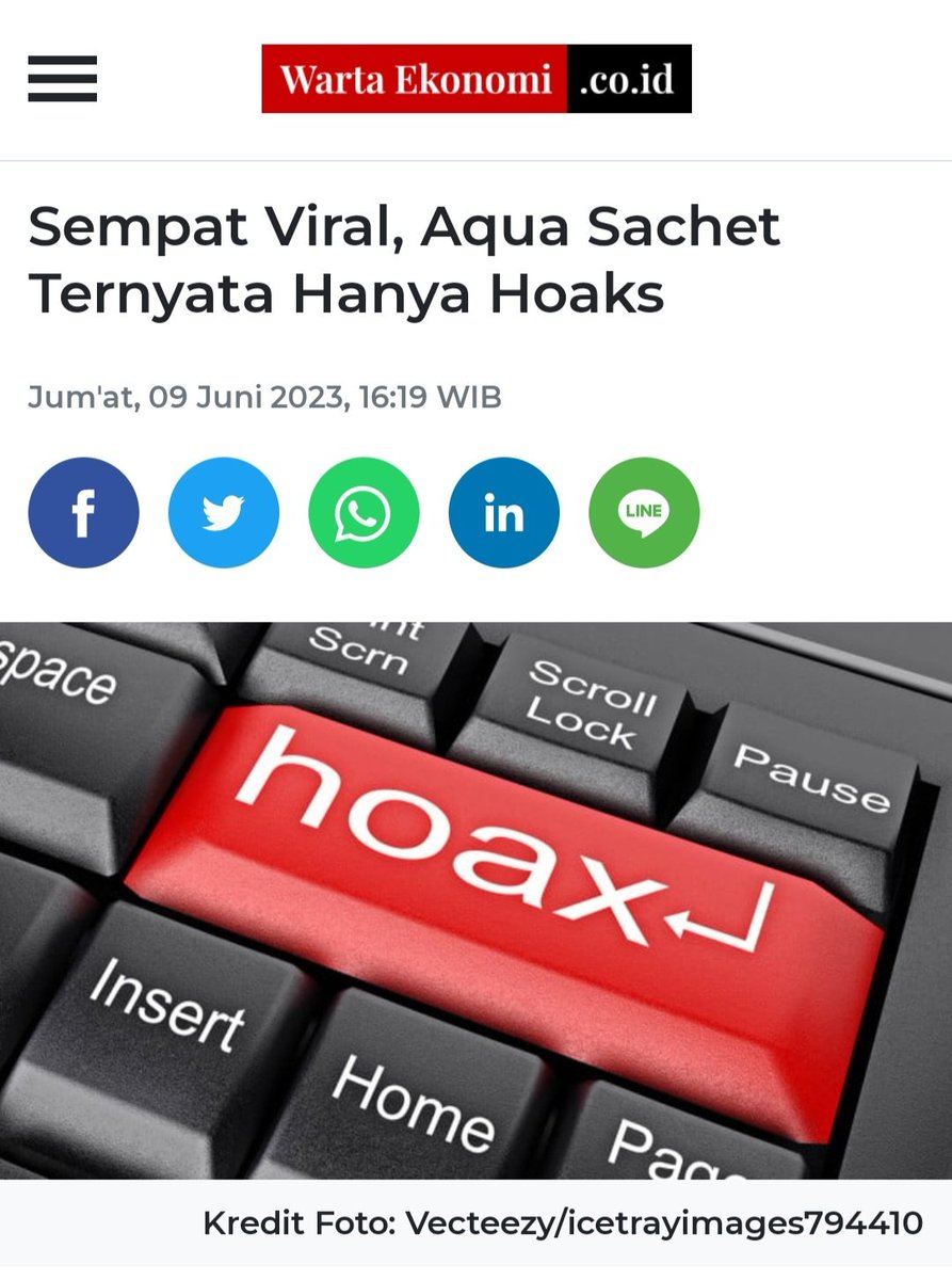 morgan_indra's tweet photo. @kegblgnunfaedh Tiati lagi banyak hoax...

Kemarin ada hoax aqua sachet sama pencatutan nama staf @KSPgoid 

Konten2 beginian sengaja disebarkan oleh Le Minerale dan tim nya untuk menjatuhkan AQUA... https://t.co/ST68i9UIV6