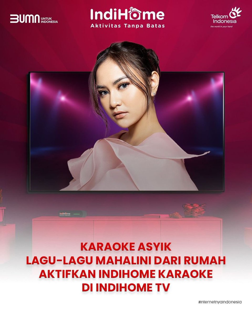 witel_sumut's tweet photo. Dari 'Sial' sampai 'Kisah Sempurna'. Yuk karaoke lagu-lagu Mahalini dari rumah dengan IndiHome TV!
Download &amp; aktifkan IndiHome Karaoke pada IndiHome TV melalui IndiHome Apps Store dari layar TV kamu sekarang

#AktivitasTanpaBatas #TinggalPilihNontonBareng
#IndiHomeKaraoke https://t.co/V6FQsJSuf9