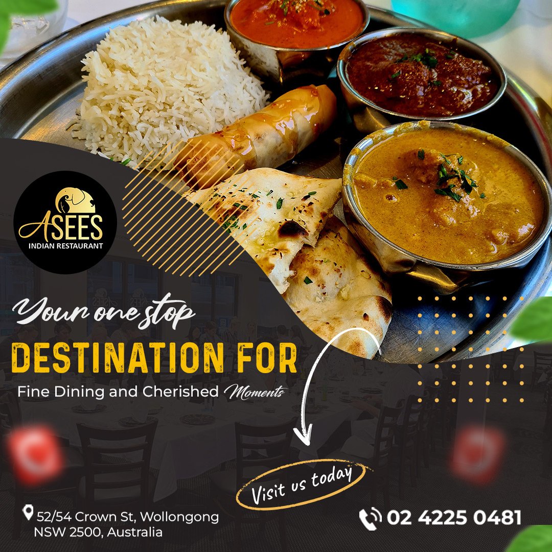 Experience the culinary magic of our authentic flavors, tantalizing spices, and mouthwatering dishes. 

☎️ 02 4225 0481

#aseesindianrestaurant😋😋 #restaurantdecor 🍽#familyrestaurant #indiandishes #food #yummyfood 😋😋 #naanbread #indianfoodie #australia #Wollongong #sydney