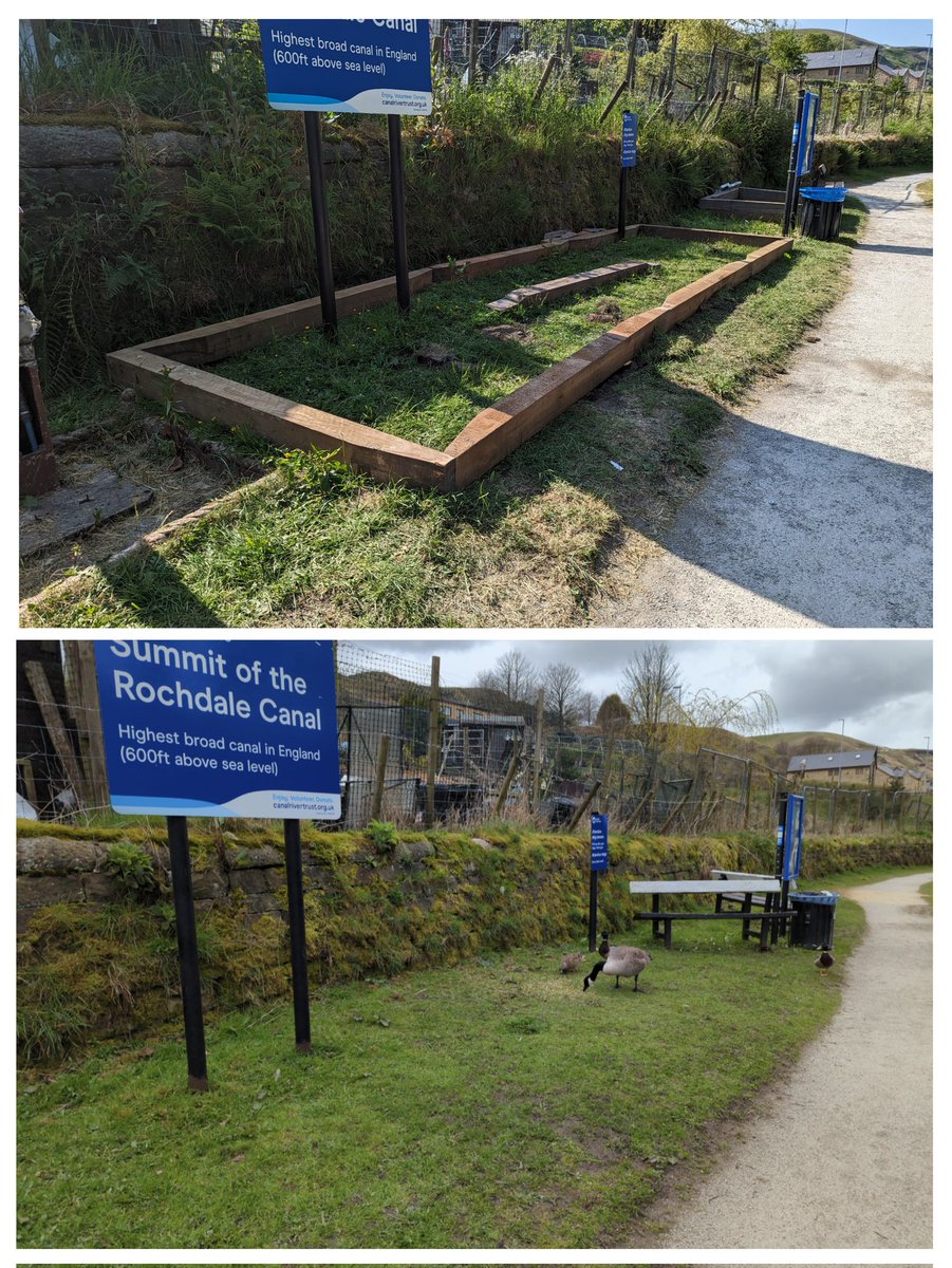 On Wednesday we ended #VolunteerWeek with our #Littleborough towpath taskforce and got loads done! New raised beds installed, bench repositioned and titivated, and Lock 37 painted 😎 thanks everyone 🤗

#volunteerbywater #rochdalecanal #lifesbetterbywater