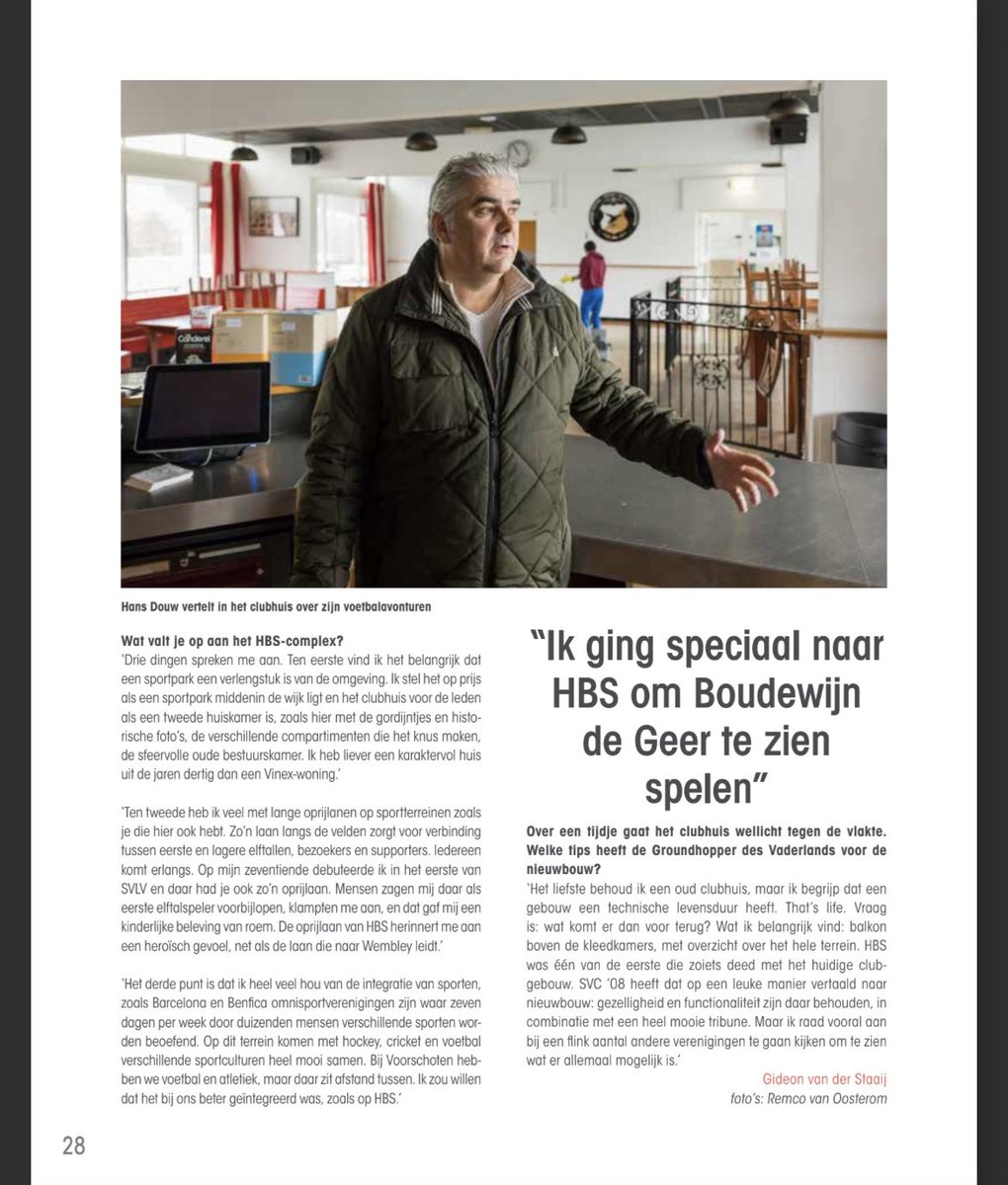 Nog even en de nieuwe <a href="/Craeyen/">Craeyen Magazine</a> ligt weer in de brievenbus! In de vorige was <a href="/HansDouw/">Hans Douw</a> <a href="/Staantribune/">Staantribune</a> te gast. De Groundhopper des Vaderlands waardeerde Sportpark Craeyenhout <a href="/hbscraeyenhout/">HBS Craeyenhout ⚽️🏑🏏</a>.