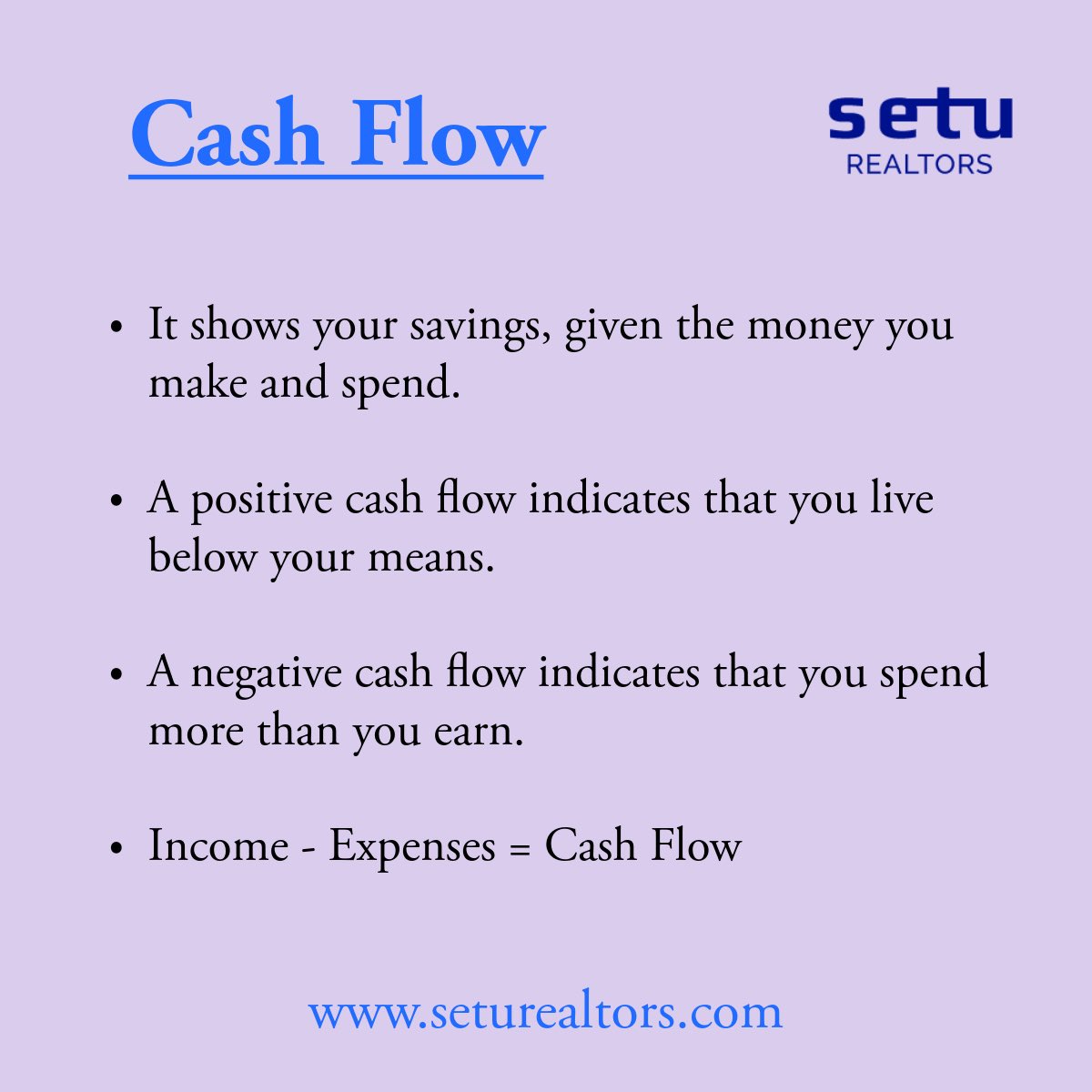 seturealtors's tweet image. Cash flow: Money in, money out. Know your river, make it count! 💰💦 Track, spend, save wisely. Learn and grow! 💪💸 #FinancialBasics #MoneyFlow #SmartChoices