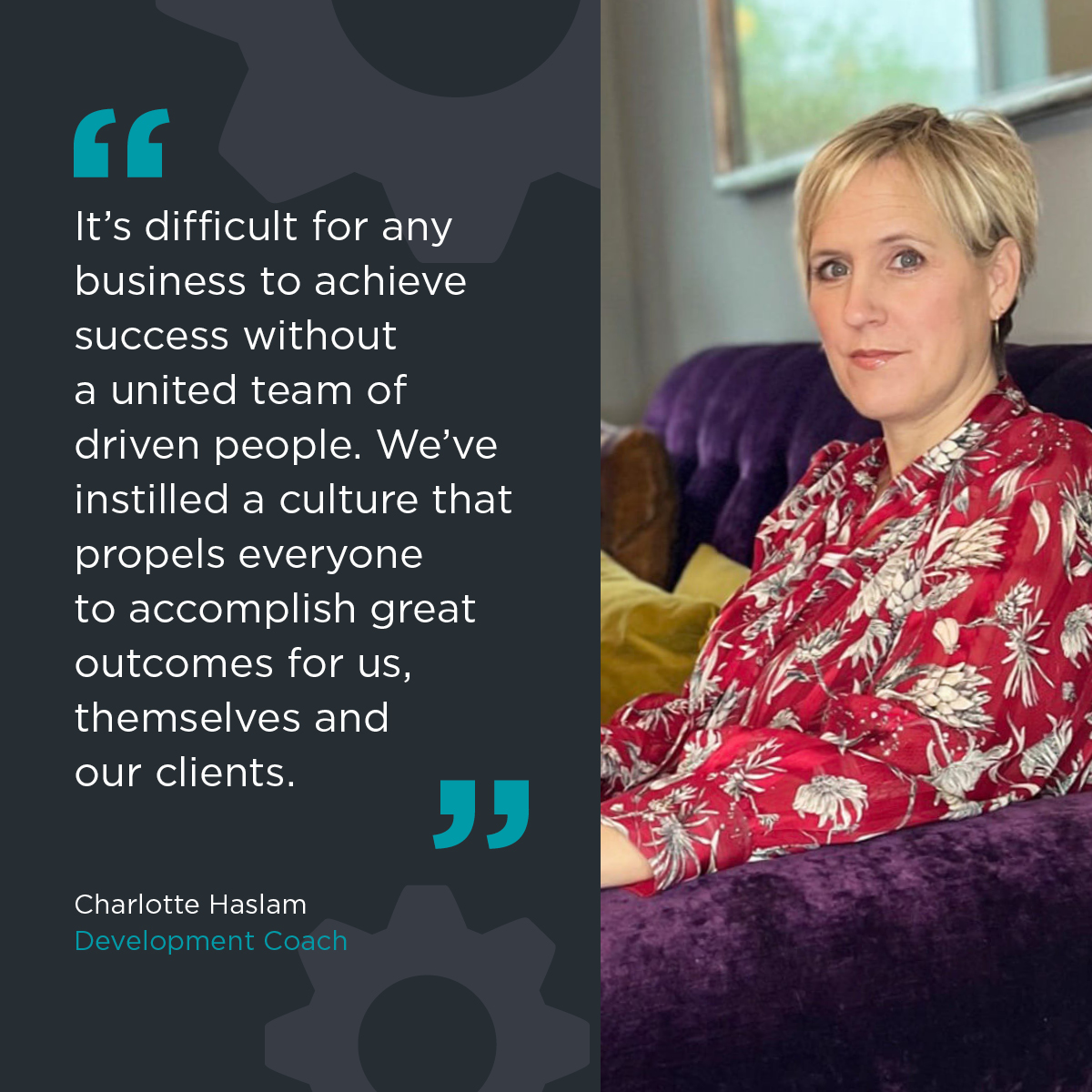 Charlotte expresses how our united team of motivated individuals is the driving force behind our success. 🙌

Through a shared culture of excellence, we empower each other to achieve remarkable outcomes for ourselves, our clients, and the future we're creating.