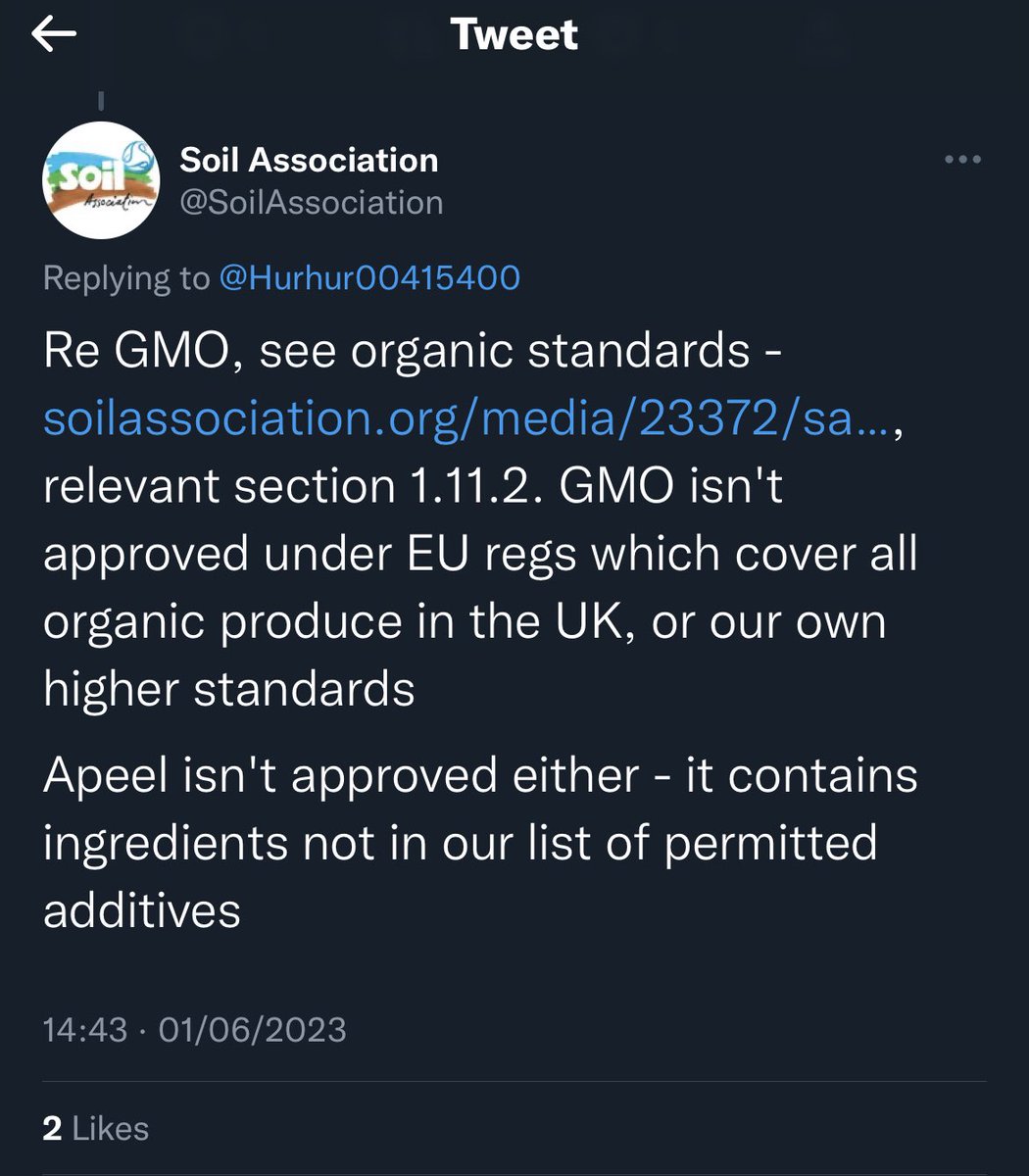 @iluminatibot Not allowed on certified organic produce (UK) #BuyOrganic #EatOrganic #LiveOrganic