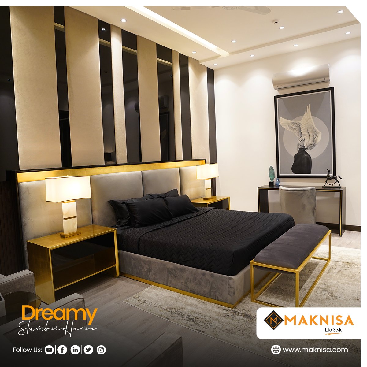 Where dreams are woven, and slumber finds its embrace. Sink into serenity and wake up to a world of possibilities. 😍
.
.
.
#BedtimeBliss #RestedandReady #maknisa #sittingroom #livingroom #sofa #chair #artwork #decoration #table #woodcarving