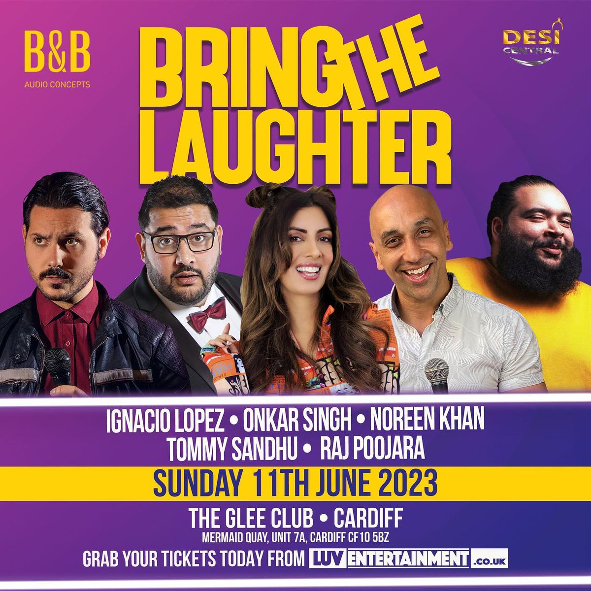 TONIGHT'S SHOW! 🕕👇

Bring The Laughter, featuring <a href="/TommySandhu/">Tommy Sandhu</a>, <a href="/theonkarshow/">Onkar Singh Purewal</a>, <a href="/lord_rajj/">Raj Poojara | Comedian</a> &amp; <a href="/comedylopez/">Ignacio Lopez</a>

Doors: 6pm
Last entry: 6:45pm
Approx finish: 9:10pm

🎟️ Tickets can be purchased on the door or in advance from bit.ly/BringTheLaught…
