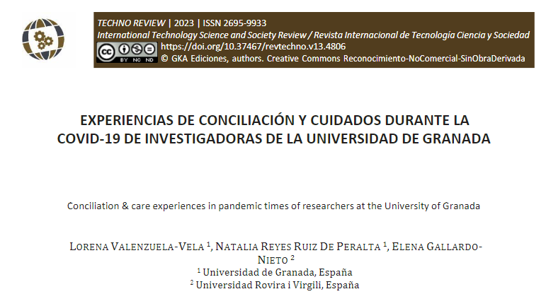 Ahora disponibles algunos resultados de una investigación del grupo #Otras de la <a href="/CanalUGR/">Universidad Granada</a> @UGR_Igualdad junto a Lorena Valenzuela-Vela y Natalia Reyes Ruiz en #TechnoReview 
DOI👇
10.37467/revtechno.v13.4806