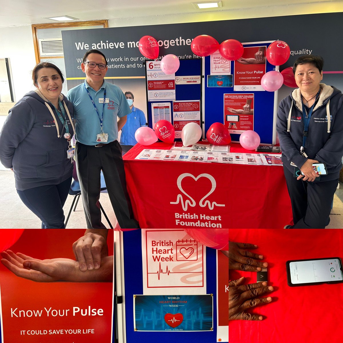 Angela Shah (@angela_frame) on Twitter photo Come to Hammersmith Hospital main reception to have your pulse/ rhythm checked by our arrhythmia CNS team today. Promoting the importance of pulse checks as part of world heart rhythm week โค๏ธ <a href="/ImperialPeople/">Imperial People ๐</a> <a href="/sisterteresa/">Teresa Deakin</a> <a href="/BFG81/">Chris Robbins</a> <a href="/rkhamis/">Ramzi Khamis</a> Come to Hammersmith Hospital main reception to have your pulse/ rhythm checked by our arrhythmia CNS team today. Promoting the importance of pulse checks as part of world heart rhythm week โค๏ธ <a href="/ImperialPeople/">Imperial People ๐</a> <a href="/sisterteresa/">Teresa Deakin</a> <a href="/BFG81/">Chris Robbins</a> <a href="/rkhamis/">Ramzi Khamis</a>