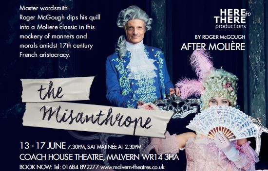 ⭐️NEXT WEEK!! DON'T MISS IT!!⭐️
📷 'The Misanthrope' by Roger McGough after Molière
📷 Tuesday 13 June - 17 June at 7.30pm
📷 Saturday 17 June at 2.30pm
📷 Coach House Theatre, Malvern
📷 malvern-theatres.co.uk/whats-on/the-m…