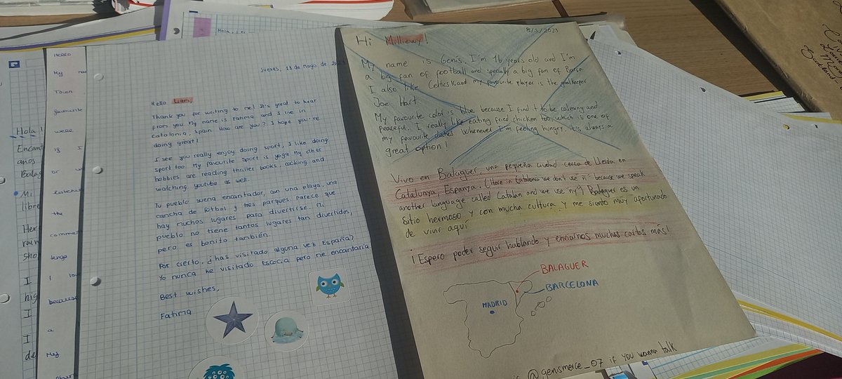 Today we have received lovely letters from Balaguer , Catalonia, Spain!!!  #penpals #Lossiemouth @Lossiehigh