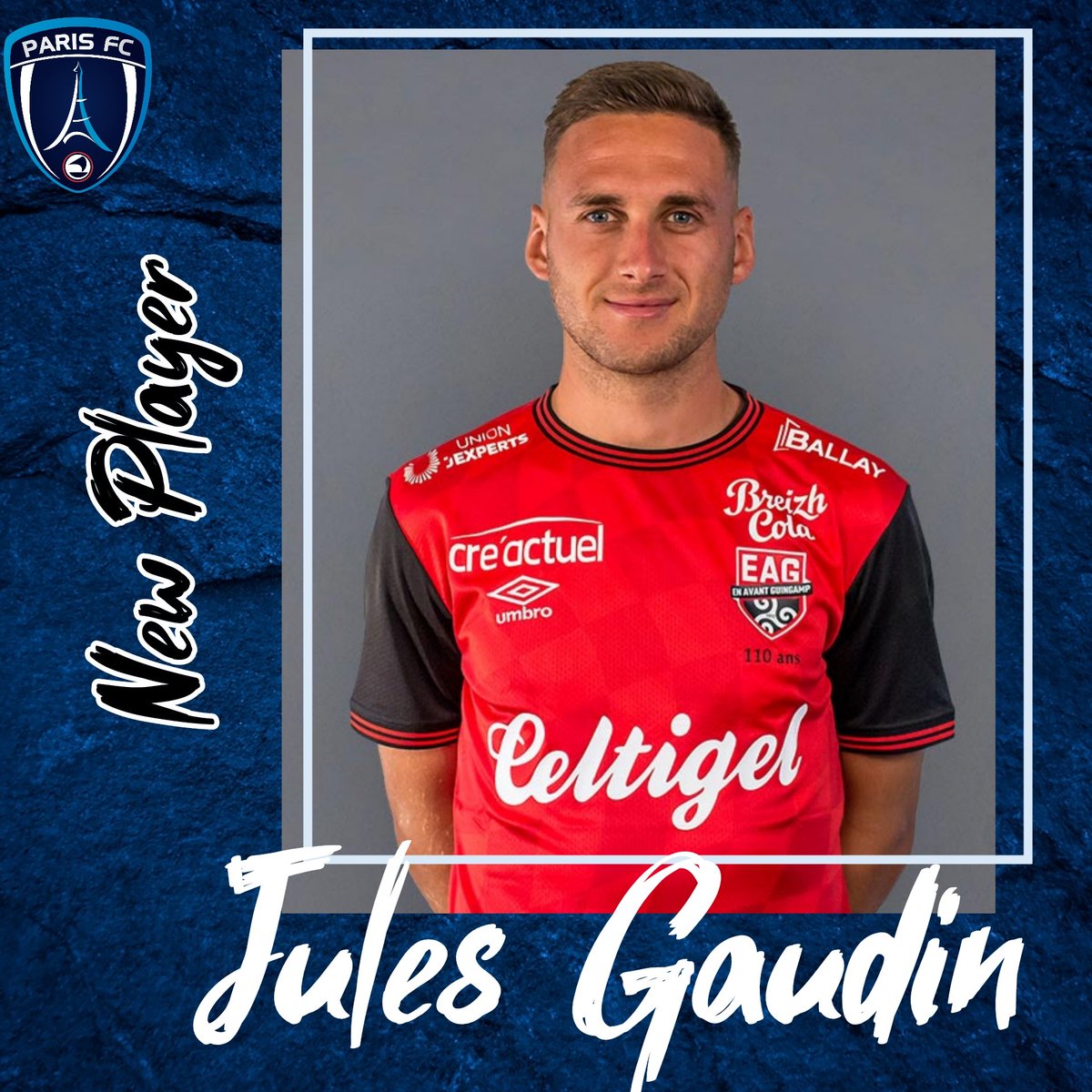 Jules Gaudin rejoint le Paris FC en provenance de Guingamp ! Bienvenue à lui !