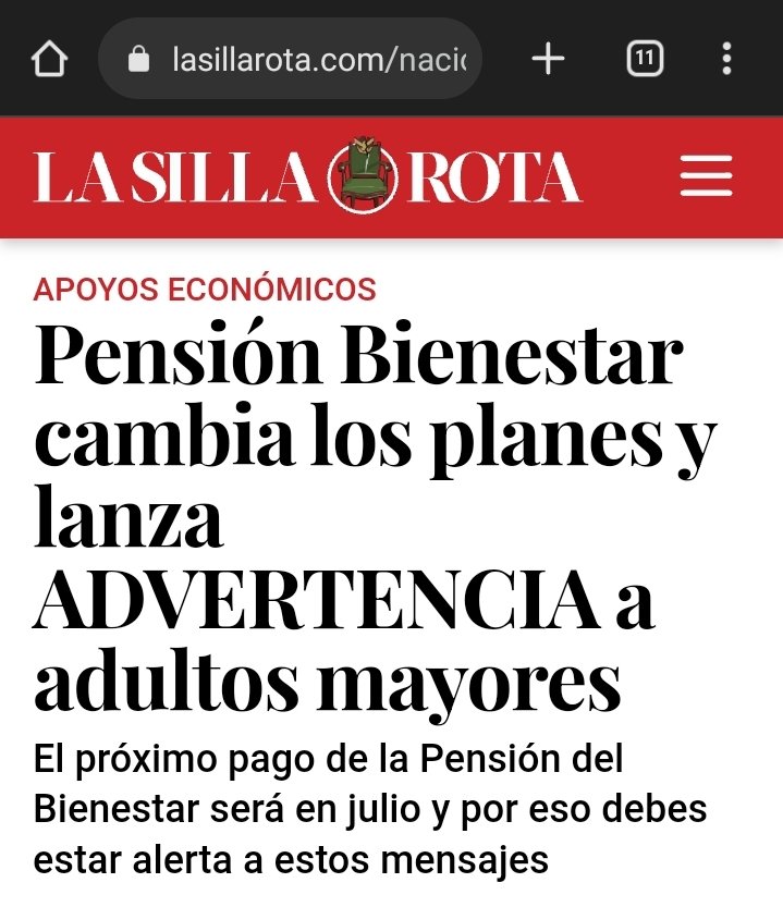 FanderElpantera's tweet photo. @lasillarota Son una mie rda los de la silla rota, ponen noticias en Google muy pen dej as y alarmistas  @lopezobrador_ @Claudiashein chequen el encabezado... https://t.co/wIIIwMFTdD