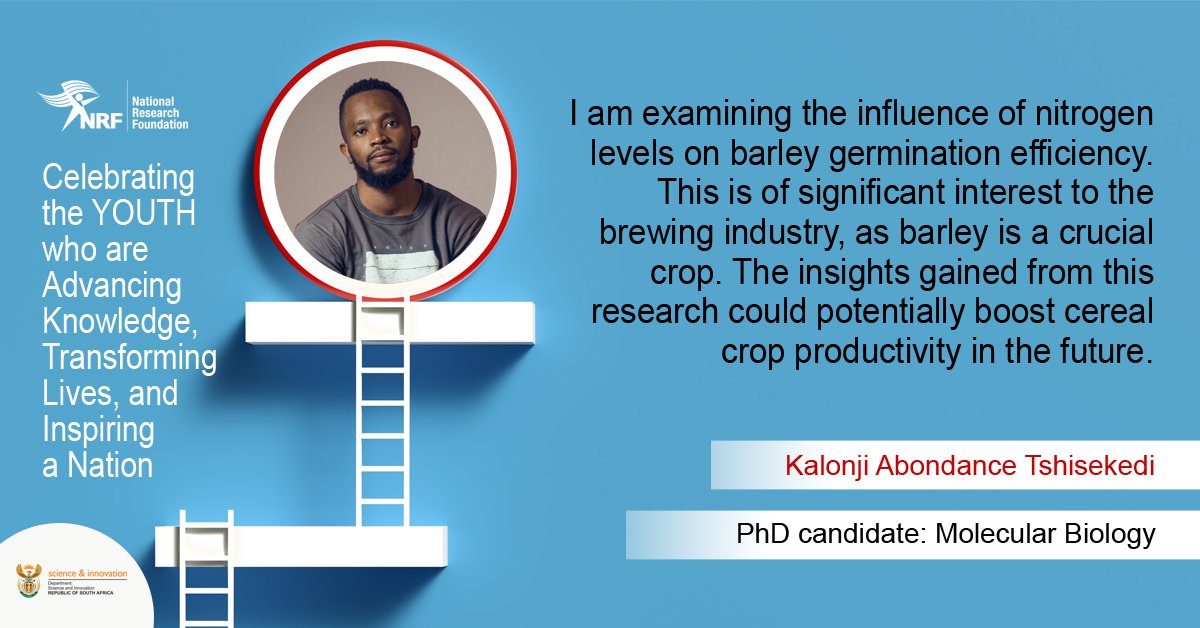 Meet NRF-funded Kalonji Abondance Tshisekedi, a PhD candidate at Wits University: nrf.ac.za/youth-month-20…. Ultimately, his work has the potential to contribute to the enhancement of crop yields and sustainable farming practices.

#YouthMonth2023