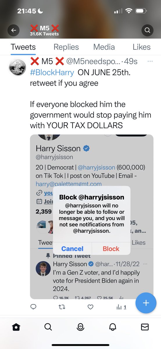 M5needspower's tweet photo. #BlockHarry https://t.co/6xwlCuRcSl