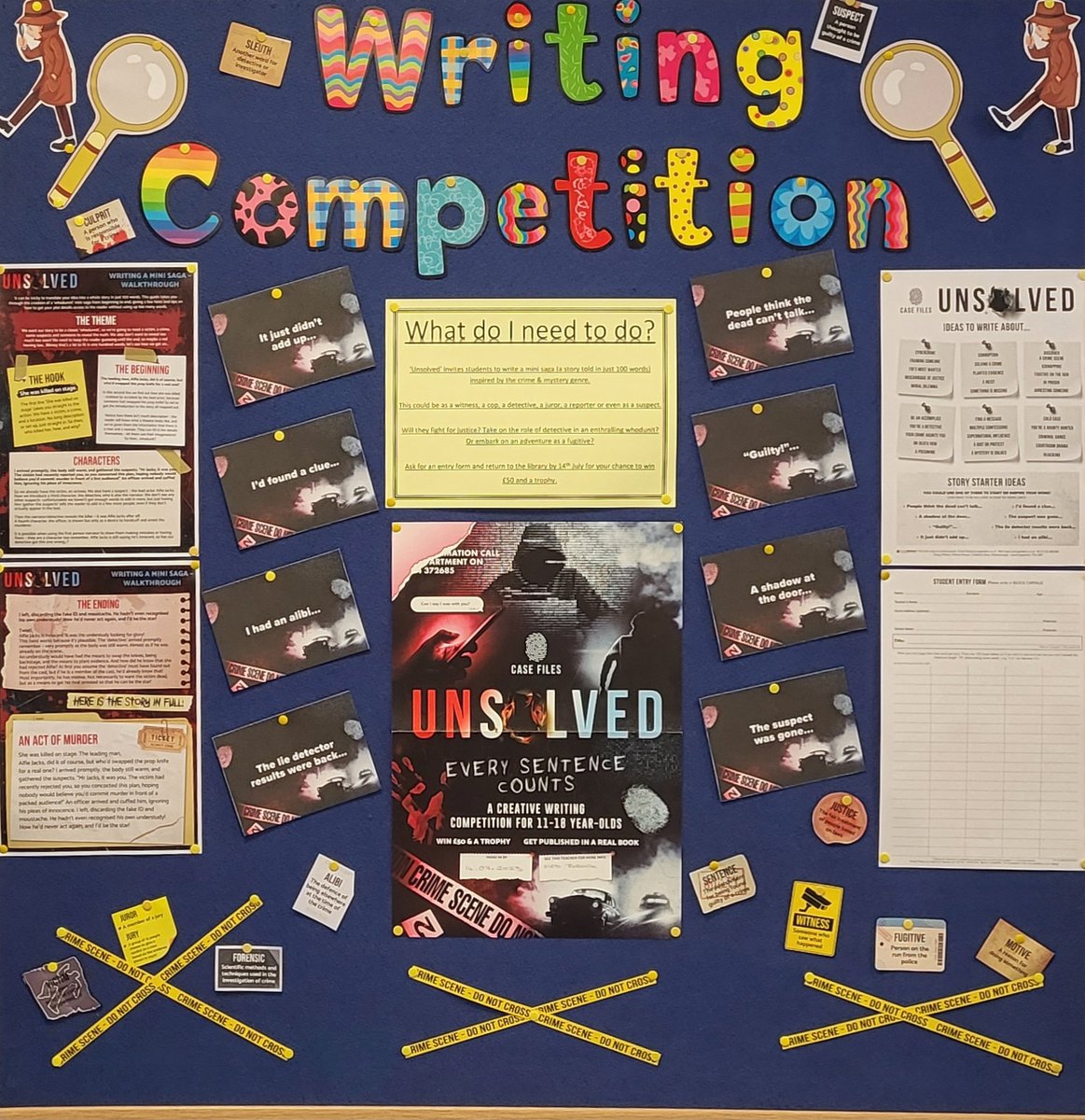 WCSA Library (@wcsabooklovers) on Twitter photo Encouraging WCSA students to enter the <a href="/YoungWritersCW/">Young Writers</a> Crime mini saga writing competition. For details and entry forms visit the LRC. Closing date 14th July 2023 <a href="/WorleCSA/">WCSA</a> <a href="/WCSAEnglishDept/">English Department</a> #creativewriting #crimewriting #minisaga #schoollibraries Encouraging WCSA students to enter the <a href="/YoungWritersCW/">Young Writers</a> Crime mini saga writing competition. For details and entry forms visit the LRC. Closing date 14th July 2023 <a href="/WorleCSA/">WCSA</a> <a href="/WCSAEnglishDept/">English Department</a> #creativewriting #crimewriting #minisaga #schoollibraries