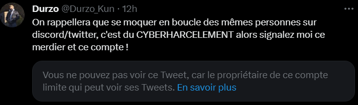 Durzo_Kun's tweet photo. @Beni1308 @Blacky_W Si ce compte était tenu par des gens honnêtes, ils se seraient défendus par message pas comme ça... https://t.co/7LV5EnKN8g