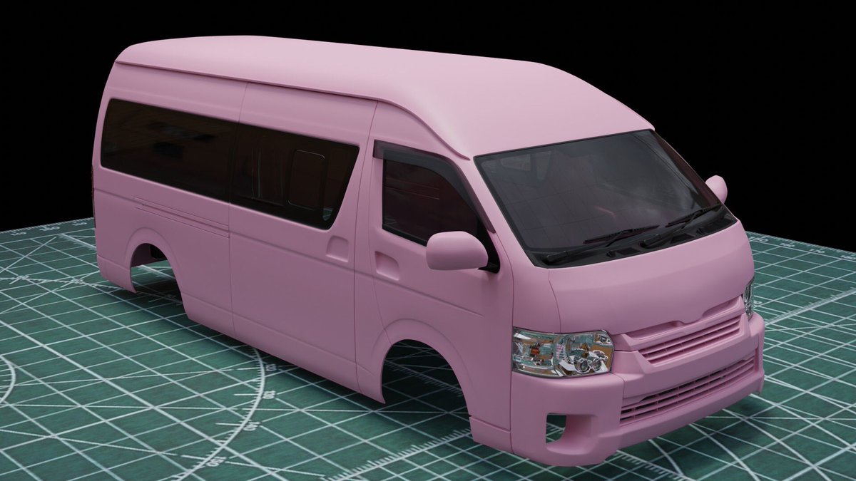 外周り完成　これから内装
#b3d #blender
#HIACE