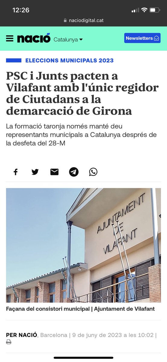 davidbonvehi's tweet photo. El 2019 alguns de Junts van fer la vida impossible a tots aquells que intentaven arribar a acords municipals amb el PSC o defensavem el pacte a la Diputació. Ara ja no ho fan. Ara els mateixos pacten fins i tot amb PP i C’S i tan tranquils. Com canvien les coses amb poc temps. https://t.co/t99RgLGClh