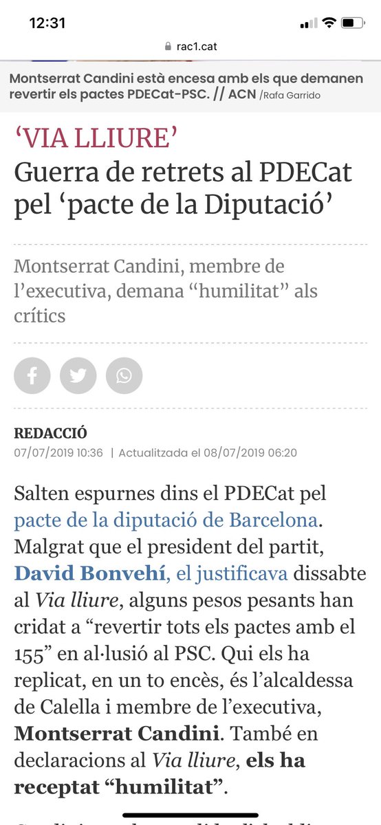 davidbonvehi's tweet photo. El 2019 alguns de Junts van fer la vida impossible a tots aquells que intentaven arribar a acords municipals amb el PSC o defensavem el pacte a la Diputació. Ara ja no ho fan. Ara els mateixos pacten fins i tot amb PP i C’S i tan tranquils. Com canvien les coses amb poc temps. https://t.co/t99RgLGClh