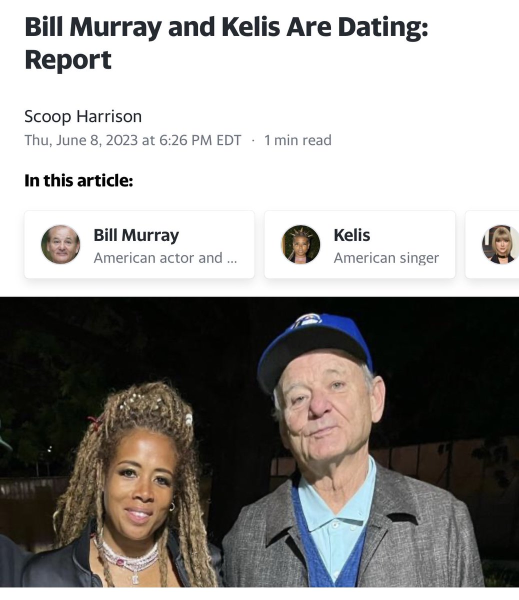 We can agree this wasn’t on the 2023 bingo card, right?
 #BillMurray #Kelis