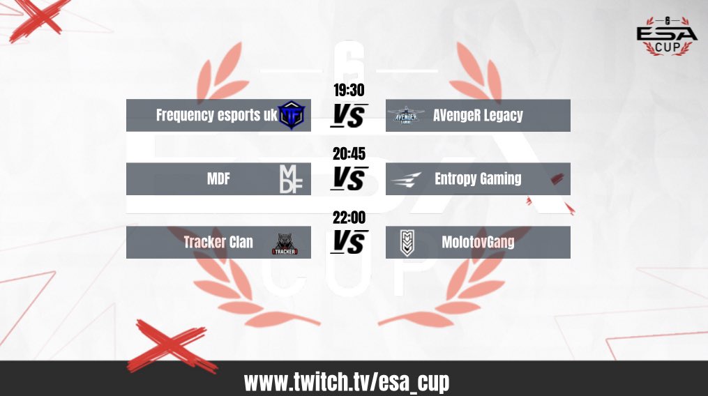 ESA_Cup's tweet photo. We love that Friday feeling and also the ESA games tonight🤩

🎙️Casters: @ChakaCasts &amp; @glitter_whiskey 
🎮 Observer: @ohotnxR6 
🖥️ Production: @ohotnxR6 
📎: https://t.co/WSyi3nkPel https://t.co/Iu9rN0A2yP