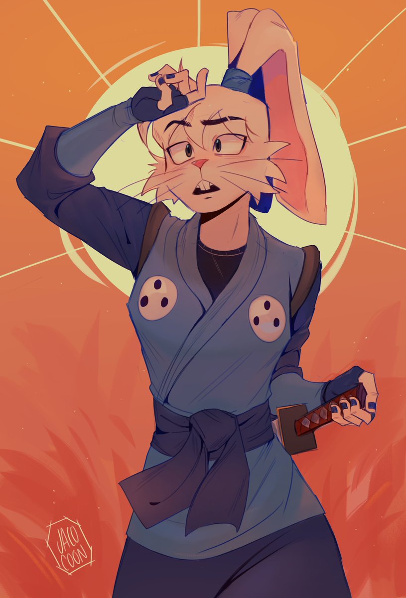 Jacocoon_'s tweet image. Usagi💙
 #SamuraiRabbit