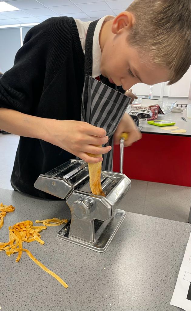 Great concentration displayed in #foodtech lessons this morning with fresh pasta from Y9! #LadybridgeLearners #foodtechnology #practicallessons #lifeskills #homemadepasta