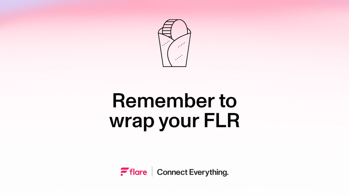 The key reasons to wrap your native tokens (FLR) into WFLR: 

1️⃣Delegate to the FTSO & earn rewards every 3.5 days 2️⃣Receive monthly FlareDrops 
3️⃣Vote on governance proposals

#Flare #ConnectEverything