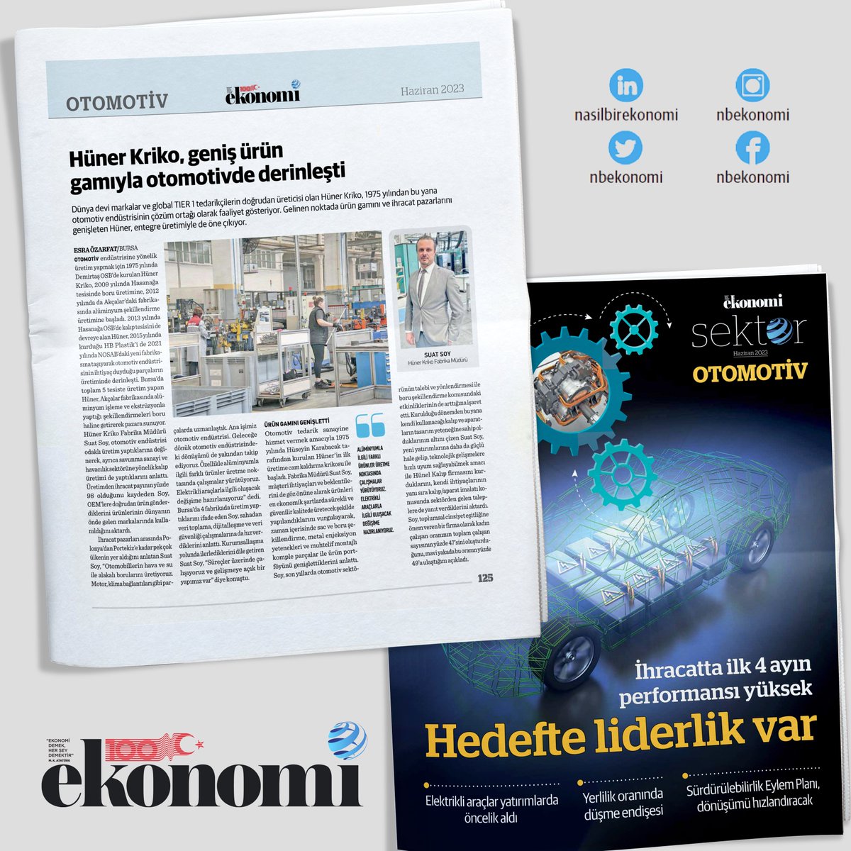 Hüner Kriko, geniş ürün gamıyla otomotivde derinleşti