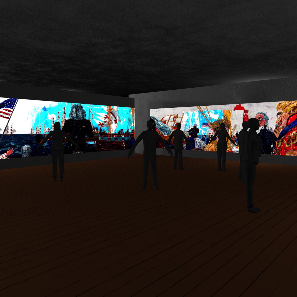 FedericoSolmiNY's tweet image. 3D simulation of my upcoming solo exhibit at @NUBlockMuseum 
in Chicago, can’t wait 
Federico Solmi “The Great Farce” Sept 24 - December 8, 2024 
#FedericoSolmi #videoinstallation #videoart