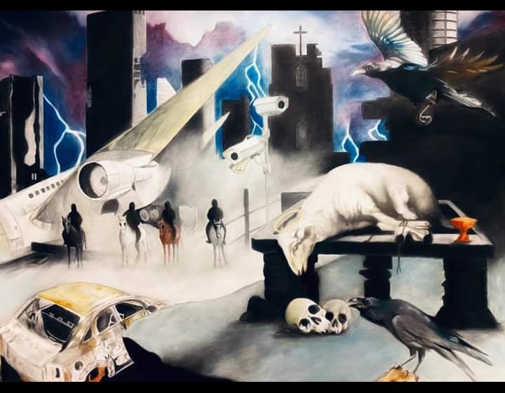 Come see this painting!  The Four Horsemen by <a href="/TobyBrownArtist/">Toby Brown Artist</a> at Camden image gallery Camden London... 🖤