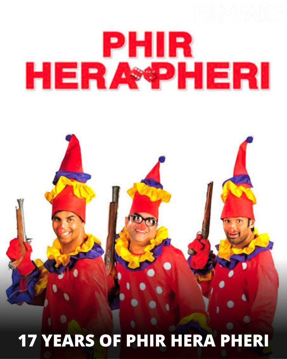 #PhirHeraPheri starring #AkshayKumar, #SunielShetty, #PareshRawal, #BipashaBasu and #RimiSen was released 17 years ago today. ✨