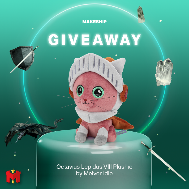 Some have guessed! We've got a giveaway. 

We are giving away 2 Octavius Lepidus VIII plushies to the players 🤝

How to enter⬇️
🔹 Follow <a href="/MelvorIdle/">Melvor Idle</a> &amp; <a href="/Makeship/">Makeship</a> 
🔹 RT this tweet🐱

May RNGsus be on your side 🙏