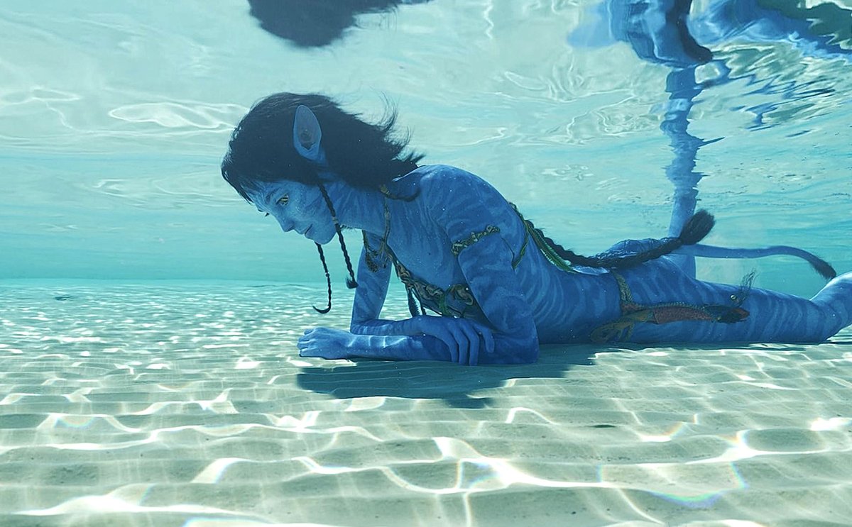 handokotjung's tweet photo. Avatar: The Way of Water ternyata udah bisa ditonton di Disney+ Hotstar. Paling suka nonton adegan lautnya.

Memang kalo ngeliat laut yang jernih gini tuh entah kenapa rasanya nyenengin. https://t.co/WTfdPHs5mX