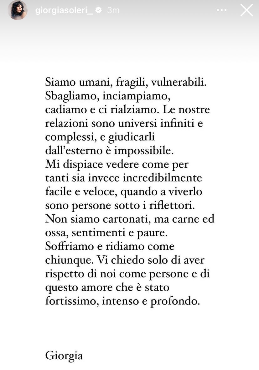RAGA LA RISPOSTA DI GIORGIA SOLERI A DAMIANO

CI SIAMO