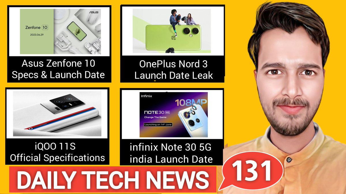 🔥Tech News #131 - Asus Zenfone 10, OnePlus Nord 3, iQoo Neo 7 Pro, iQOO 11S, OnePlus Fold, vivo y27

Link - youtu.be/k76ExeCkQLY