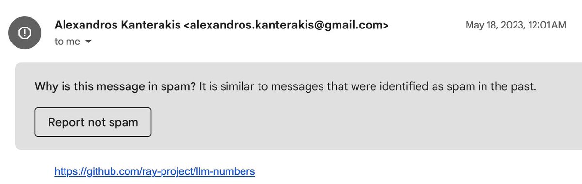 kanterakis's tweet photo. @gmail decided that an email that I sent to myself (from.. gmail) was spam! https://t.co/pSTmyNau0Q