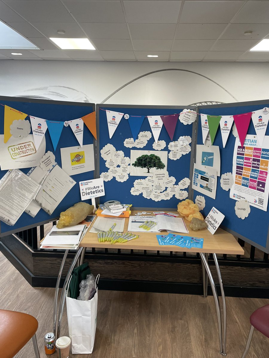 We’ve got a stand today in the hub <a href="/Gateshead_NHS/">Gateshead Health NHS Foundation Trust</a> for #DietitiansWeek2023 come and find out more about our team, who we are, what we do and how to refer