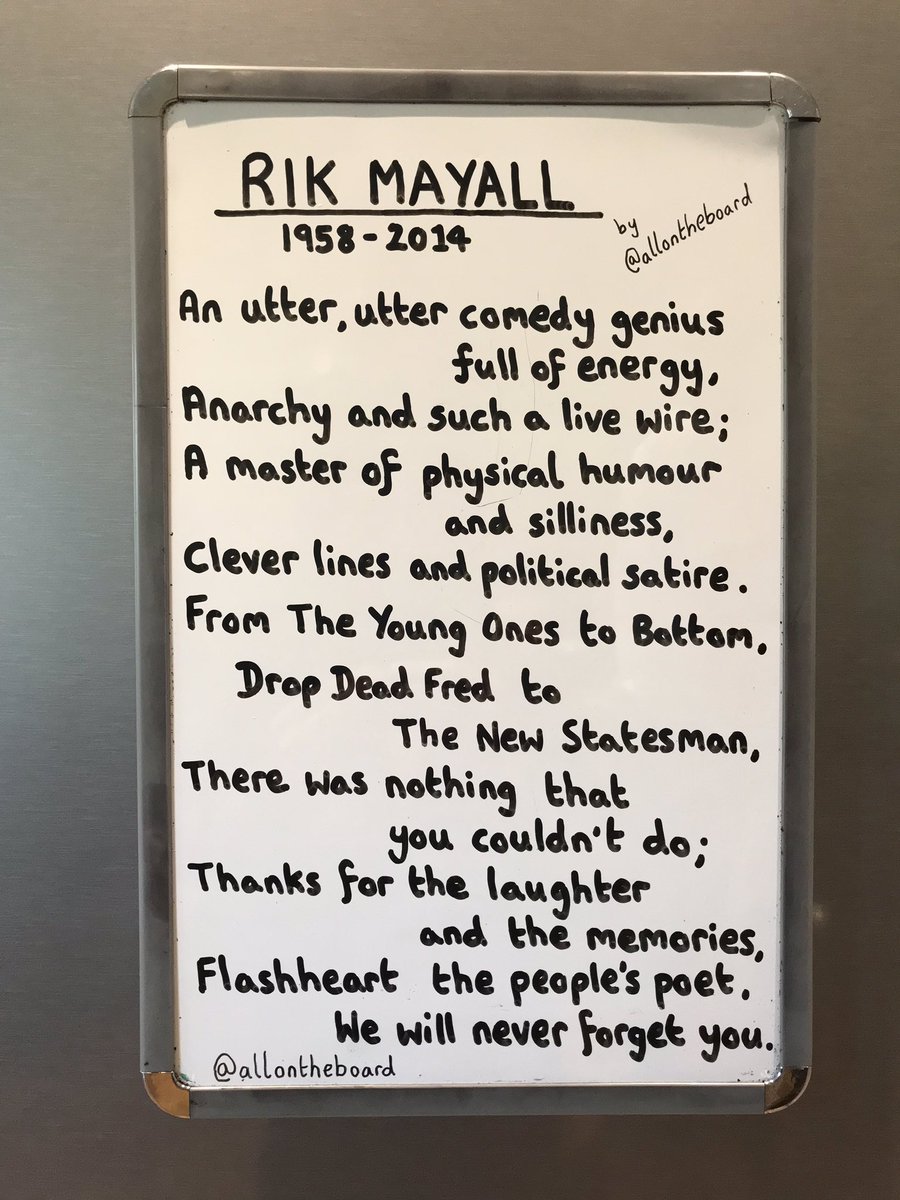 Remembering Rik Mayall, the utter, utter comedy genius and absolute legend on the ninth anniversary of him passing away. Thanks for all the laughs and the memories Rik.

#RikMayall