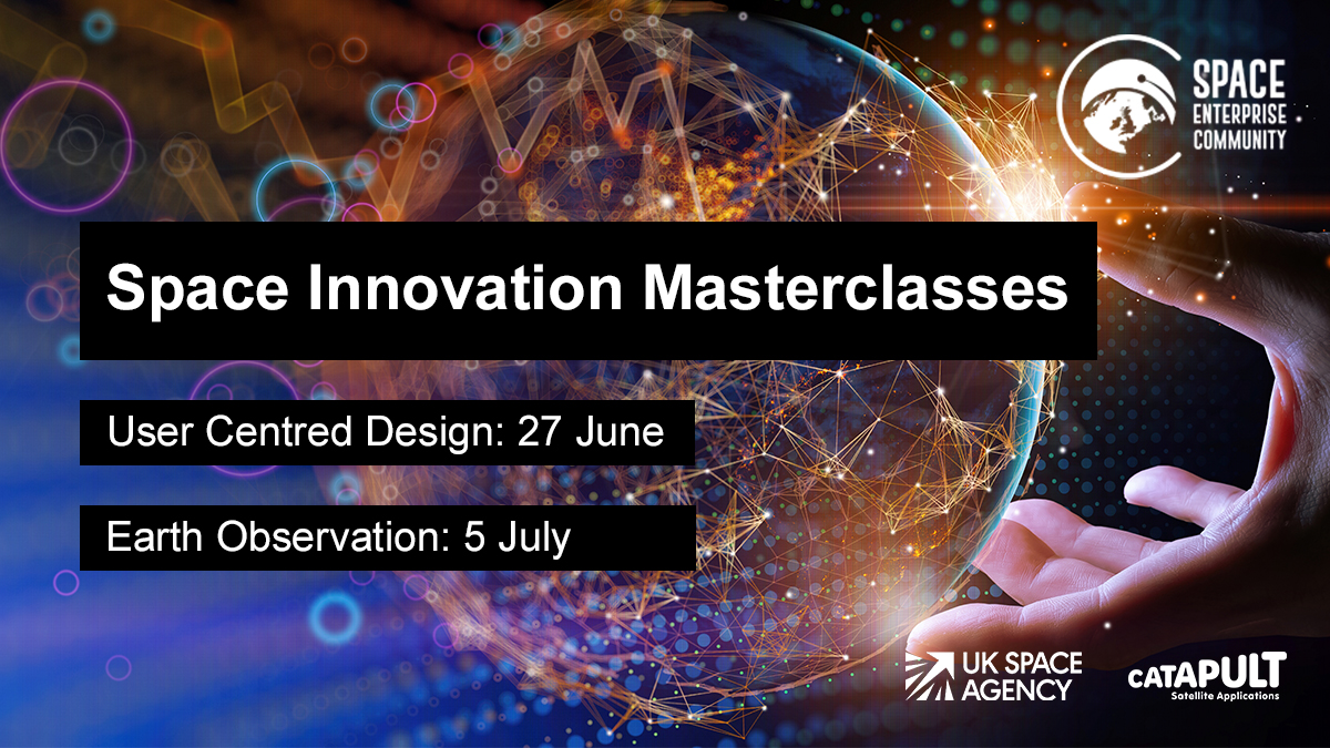 Our online Space Innovation Masterclasses give you the opportunity to hear from sector experts on tools and techniques for designing with space tech, exploring how these concepts can work for your business. Full details on our website: ow.ly/oUzJ50OJPEl 🛰️