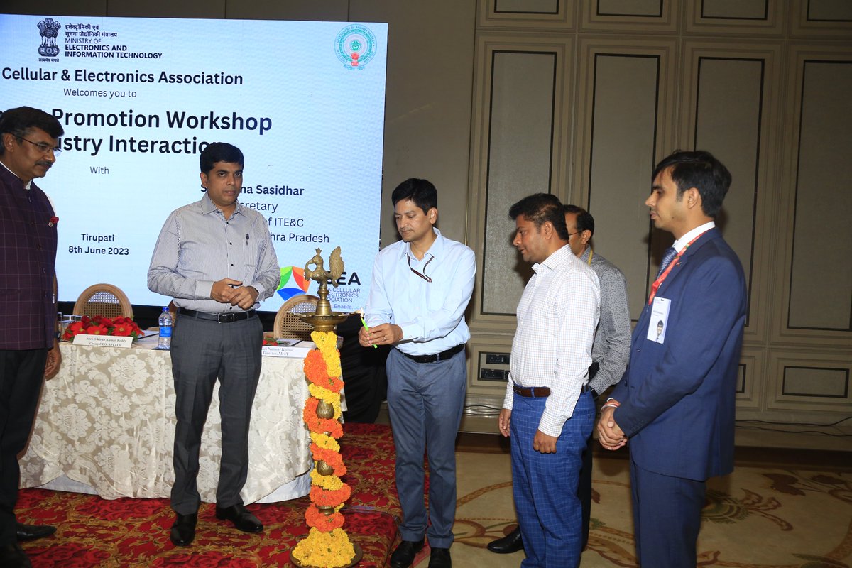 Successful Investment Promotion Workshop organised in Tirupati on 8th June! Together with @GoI_MeitY @APEITA_GoAP, we explored growth avenues in #ElectronicsManufacturing. Thanks to Shri @amiteshks1 & Shri K Sasidhar for their invaluable insights @PankajMohindroo @Electronics_GoI