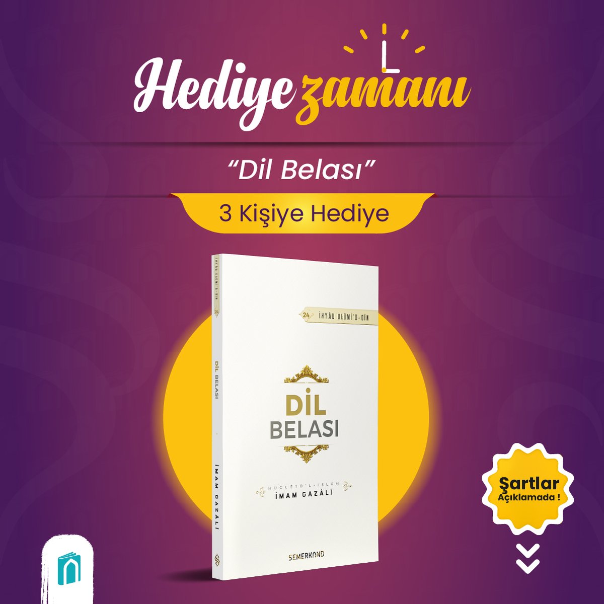 Semerkand_Kitap's tweet photo. 🎁 HEDİYE ZAMANI

📗 “Dil Belası” isimli kitabımız 3 kişiye hediye

✔ Profilimizi takip et 
✔ Bu paylaşımı beğen ve retweetle
✔ 3 arkadaşını yoruma etiketle

📌 Sonuçlar 12 Haziran Pazartesi günü açıklanacaktır.

#hediye #kitap #çekiliş #semerkandkitap #iyiokuriyikitapokur https://t.co/NgHHn9Tmdw