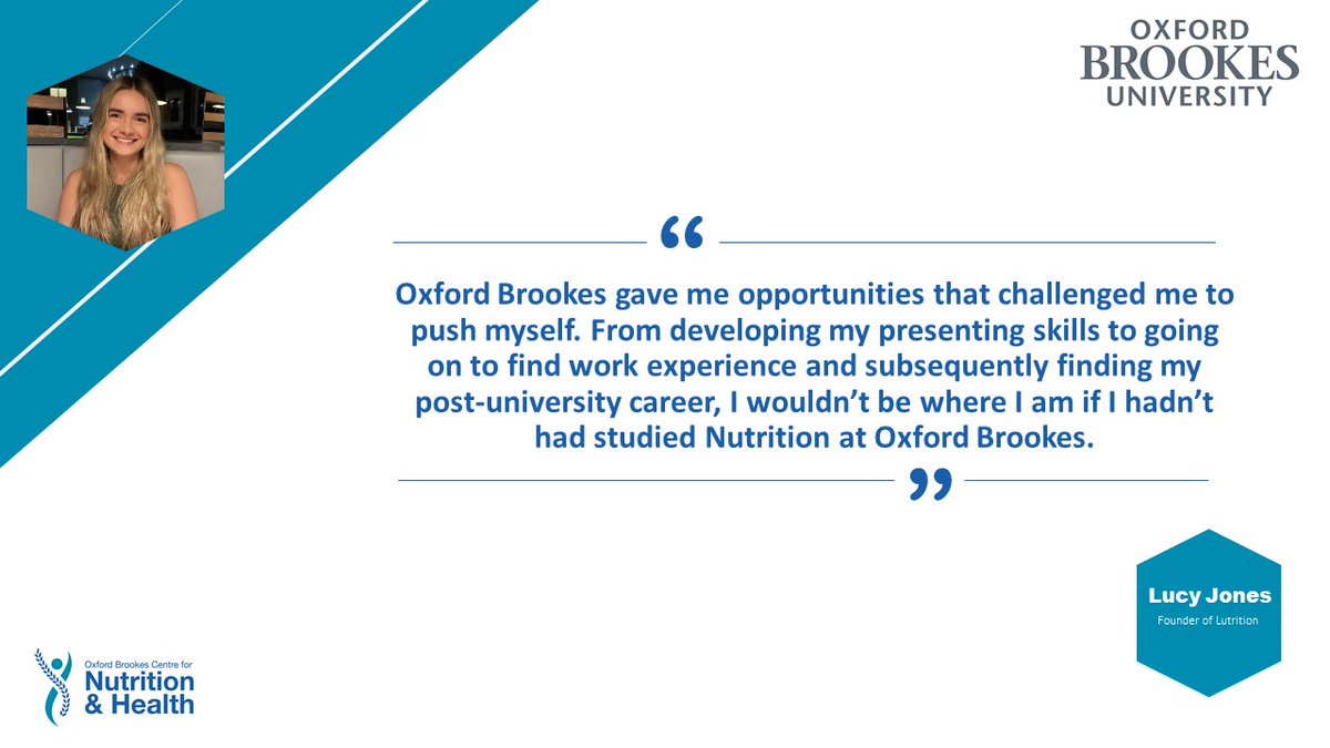 Lucy Jones, founder of Lutrition, shares her experience studying nutrition at Oxford Brookes University. #nutrition #OxfordBrookes