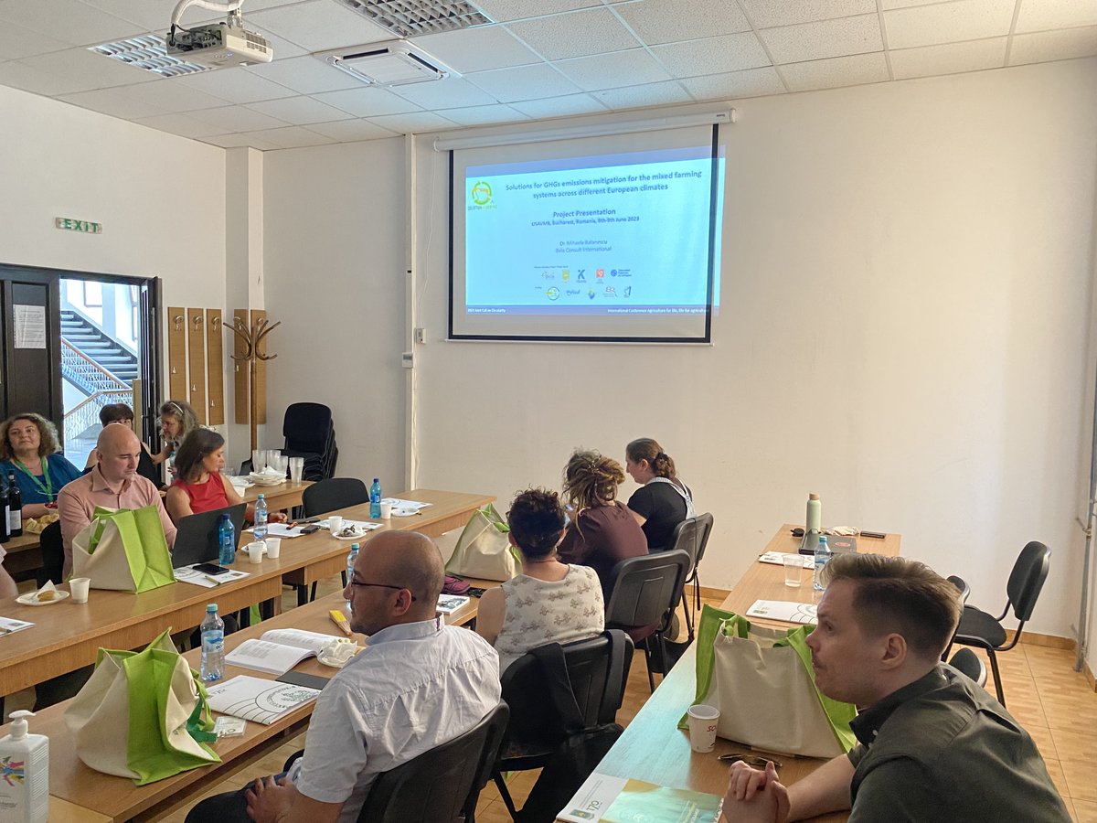 solution4farm's tweet photo. Today, we held a round table within the International Conference "Agriculture for Life, Life for Agriculture”. We presented the project and discussed next steps for #sustainability, #ghg emissions and #circular economy. https://t.co/YmKXy9fx1H